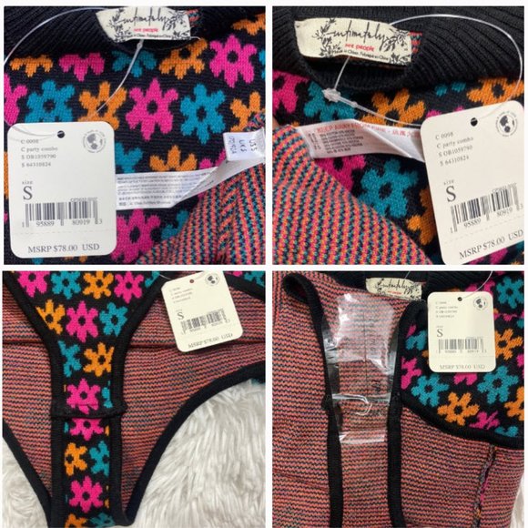 NWT- Free People Winter Warmer Bodysuit in Party Combo - Size: Small & Med - Picture 11 of 15